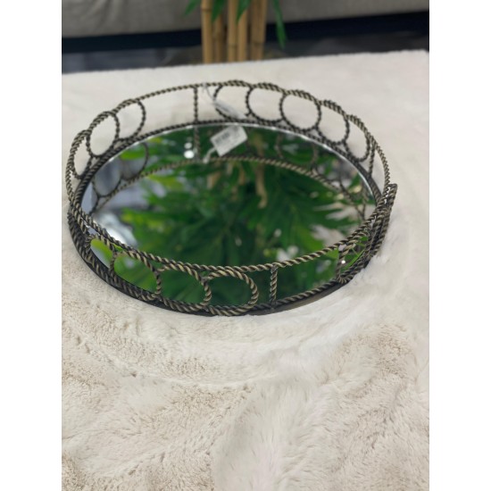 Eskitme Yuvarlak Audi Halka Model  Tepsi 