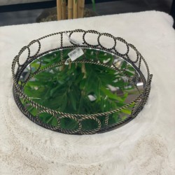 Eskitme Yuvarlak Audi Halka Model  Tepsi 