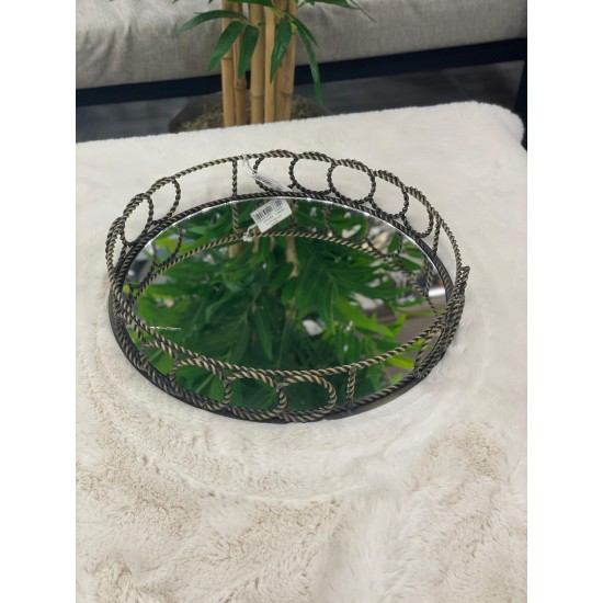 Eskitme Yuvarlak Audi Halka Model  Tepsi 