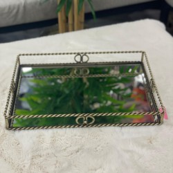 Eskitme  Bağlama Model Dörtgen Tepsi 