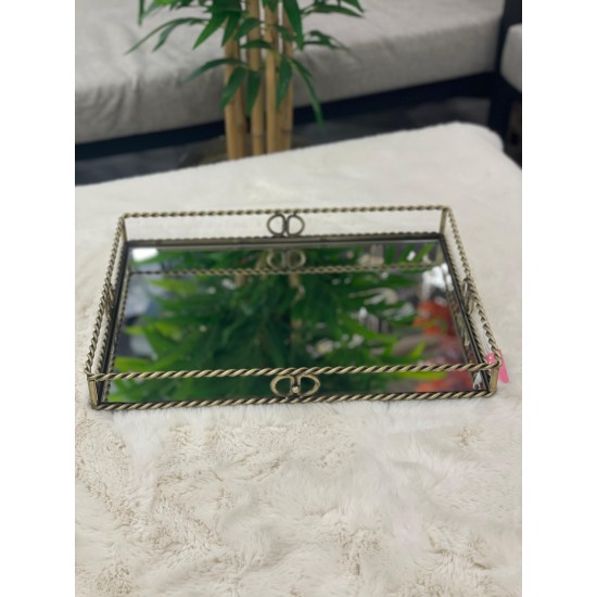 Eskitme  Bağlama Model Dörtgen Tepsi 