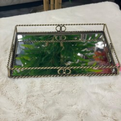 Eskitme  Bağlama Model Dörtgen Tepsi 