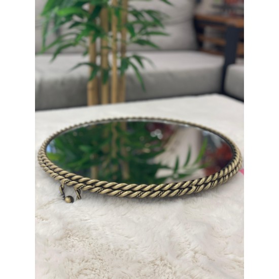 Yuvarlak Jardiyer Eskitme Tepsi 