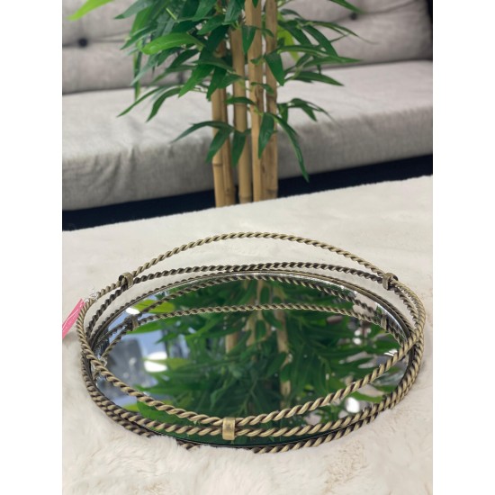 Yuvarlak Halat Eskitme Tepsi