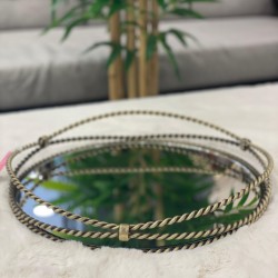 Yuvarlak Halat Eskitme Tepsi