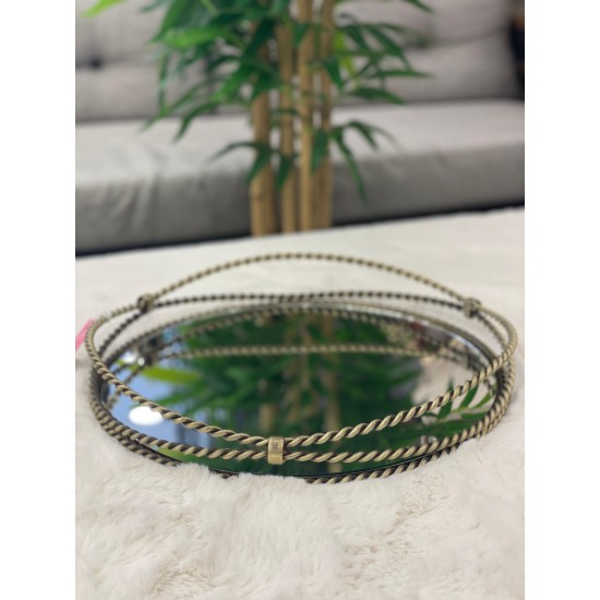 Yuvarlak Halat Eskitme Tepsi