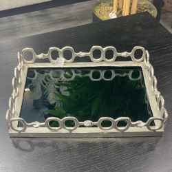 Aliminyum Döküm Halka Model Gümüş Tepsi 