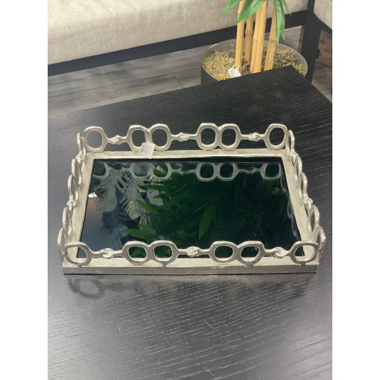 Aliminyum Döküm Halka Model Gümüş Tepsi 