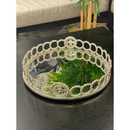 Gümüş Halka Model Tepsi 