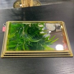 Gold Zincir Model Jardiyer Tepsi 