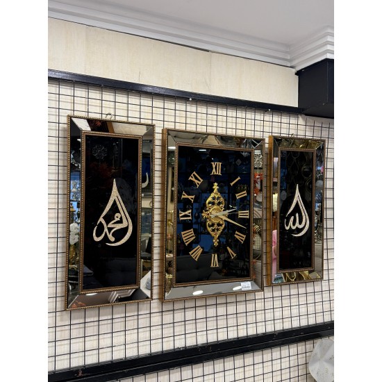 GOLD AYNA HAT VE SAAT 3’LÜ SET