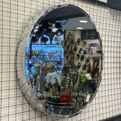 Gümüş Renk Kaplama Metal Çerçeveli Duvar Ayna