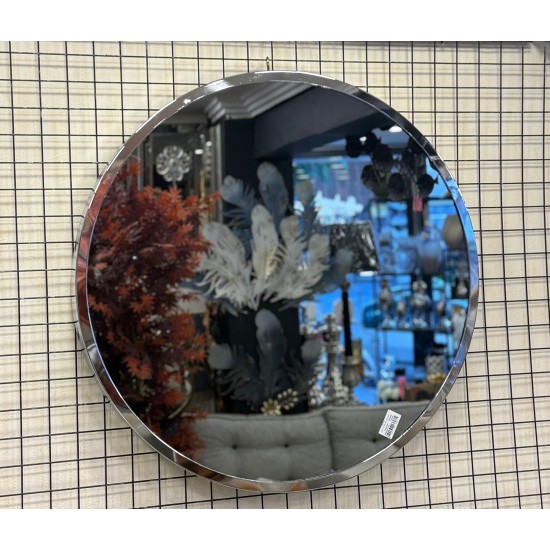 Gümüş Renk Kaplama Metal Çerçeveli Duvar Ayna