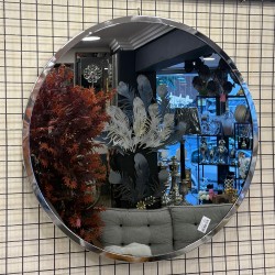 Gümüş Renk Kaplama Metal Çerçeveli Duvar Ayna