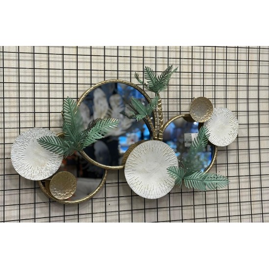 Metal Aynalı Ferforje Duvar Pano