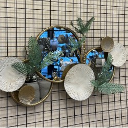 Metal Aynalı Ferforje Duvar Pano