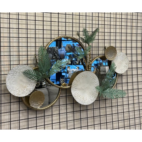 Metal Aynalı Ferforje Duvar Pano