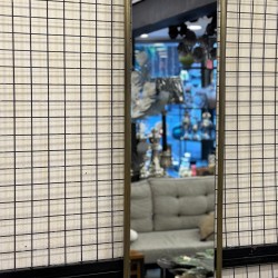 Pirinç Eskitme Renk Metal Kasa Duvar Ayna