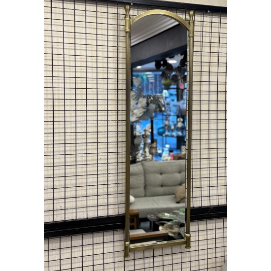 Pirinç Eskitme Renk Metal Kasa Duvar Ayna