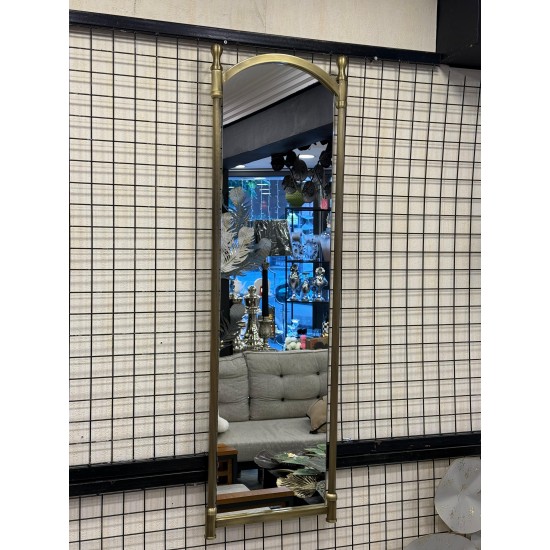 Pirinç Eskitme Renk Metal Kasa Duvar Ayna