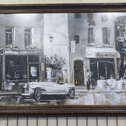 Ahşap Kasa  Soyut Desen Yağlı Boya Duvar Tablo 