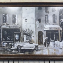 Ahşap Kasa  Soyut Desen Yağlı Boya Duvar Tablo 