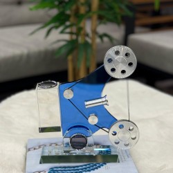 Kristal Detaylı Film Makinesi Dekoratif Obje renkli