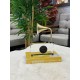 Kristal Detaylı Eskitme Renk Gramofon Obje