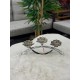 Metal Gümüş Renk Lotus Cam Mumluk