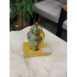 Çizgili Kapaklı Dekoratif Küp Küçük  Boy