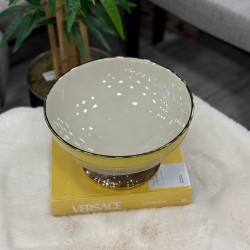 Çizgili Gold Detaylı Dekoratif  Ayaklı Kase