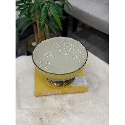 Çizgili Gold Detaylı Dekoratif  Ayaklı Kase